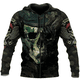 thumbnail image 2 of Sudadera con capucha y cremallera vintage para hombre, estampado de calaveras, chaqueta de moda con estampado 3D, tendencia informal de calle, ropa de otoño e invierno para hombre, 2 of 5