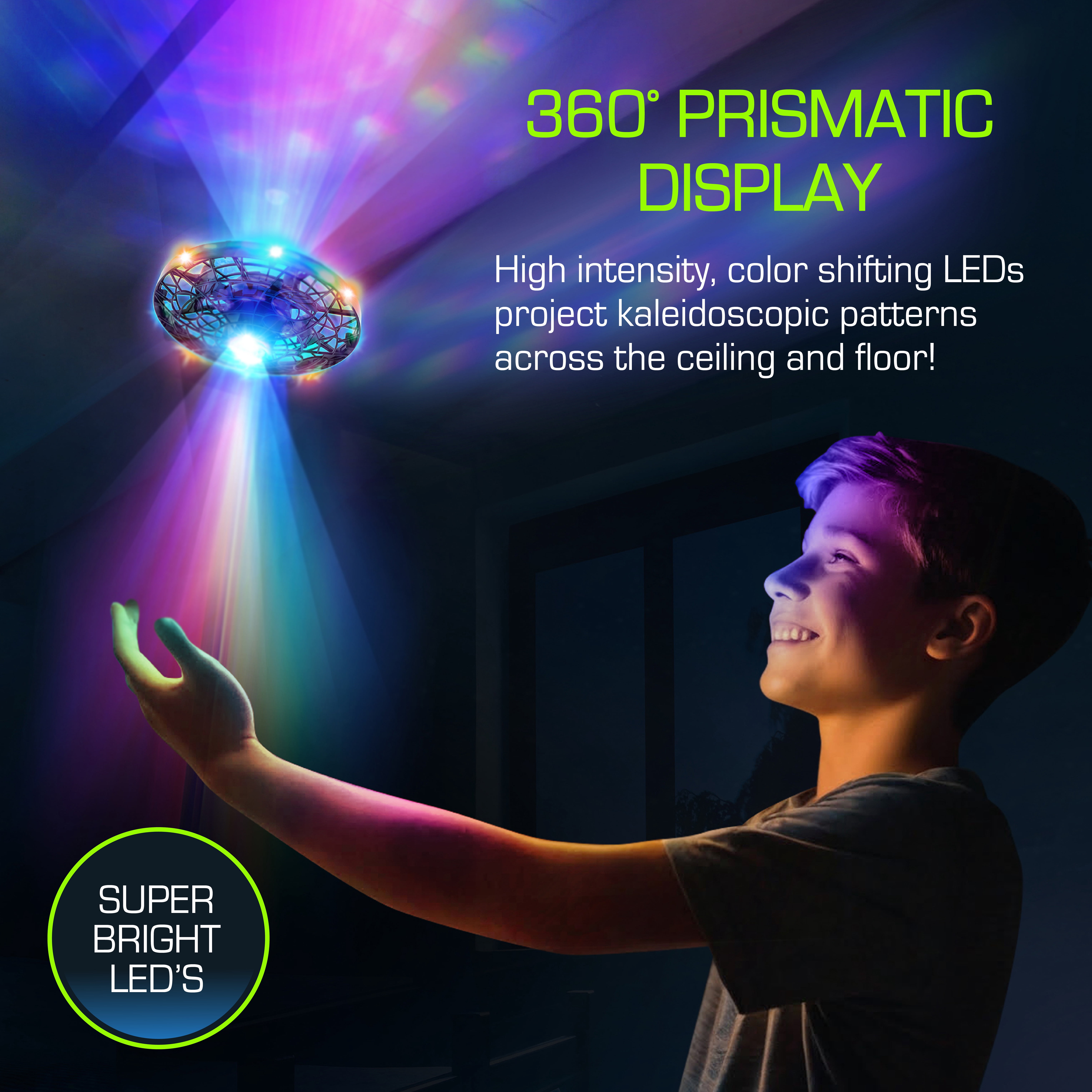 Sky Viper Aura Touch-Control Light Drone, No Remote, Indoor Safe, Rechargeable Battery