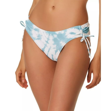Bar III ABALONE BLUE Spiraling Hipster Bikini Swim Bottom  US X-Small