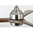 thumbnail image 4 of 52" Ceiling Fans with Lights and Remote Control, 6 Speeds, Quiet Reversible DC Motor, 3000K/4500K/6000K Bright LED Lighting, Nickel + Walnut, 4 of 6