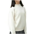 thumbnail image 2 of Whlbf Sweaters for girls 13-14,Teen Girls Round Neck Pullover Plush Thickened Sweater Autumn And Winter, 2 of 5