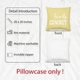 thumbnail image 5 of Western Throw Pillows - Western Bedroom Decor Throw Pillow Cover, Western Pillow Covers, Western Home Decor, Couple Pillow Case 20 x 20 Inch Sofa Bed Set of 2(Yellow), 5 of 5