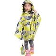 thumbnail image 2 of Children's Rain Cape Raincoat Rain Poncho Rain Jacket with Hood Waterproof Rain Cape for Boys and Girls 1-12 Years Old, 2 of 5