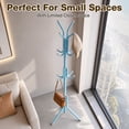 thumbnail image 4 of HONEIER Coat Rack, 68.9" Metal Coat Rack Stand with 12 Hooks Standing Coat Rack for Entryway Bedroom Living Room, Blue, 4 of 9