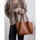 thumbnail image 2 of LHSHID Trendy Shoulder Bag for Women PU Leather Large Light Hobo Handbag Top Handle Tote Bag, 2 of 6