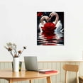 thumbnail image 3 of Nawypu Beautiful Romantic Swans Art Print on Canvas Red Rose Flowers Wall Art Decor Stretched Frames for Bedroom Bathroom Ready to Hang, 3 of 5