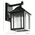 thumbnail image 3 of SAFAVIEH Ranzi LED Black Aluminium Outdoor Wall Sconce with Clear Glass Shade, 3 of 6