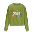 thumbnail image 3 of Sudadera sin capucha para hombre, sudadera con estampado del año 2025, jersey de cuello redondo, manga larga, para ejercicio, sin sombrero, abrigo, sudadera con capucha, blusa de poliéster para hombre, 3 of 4