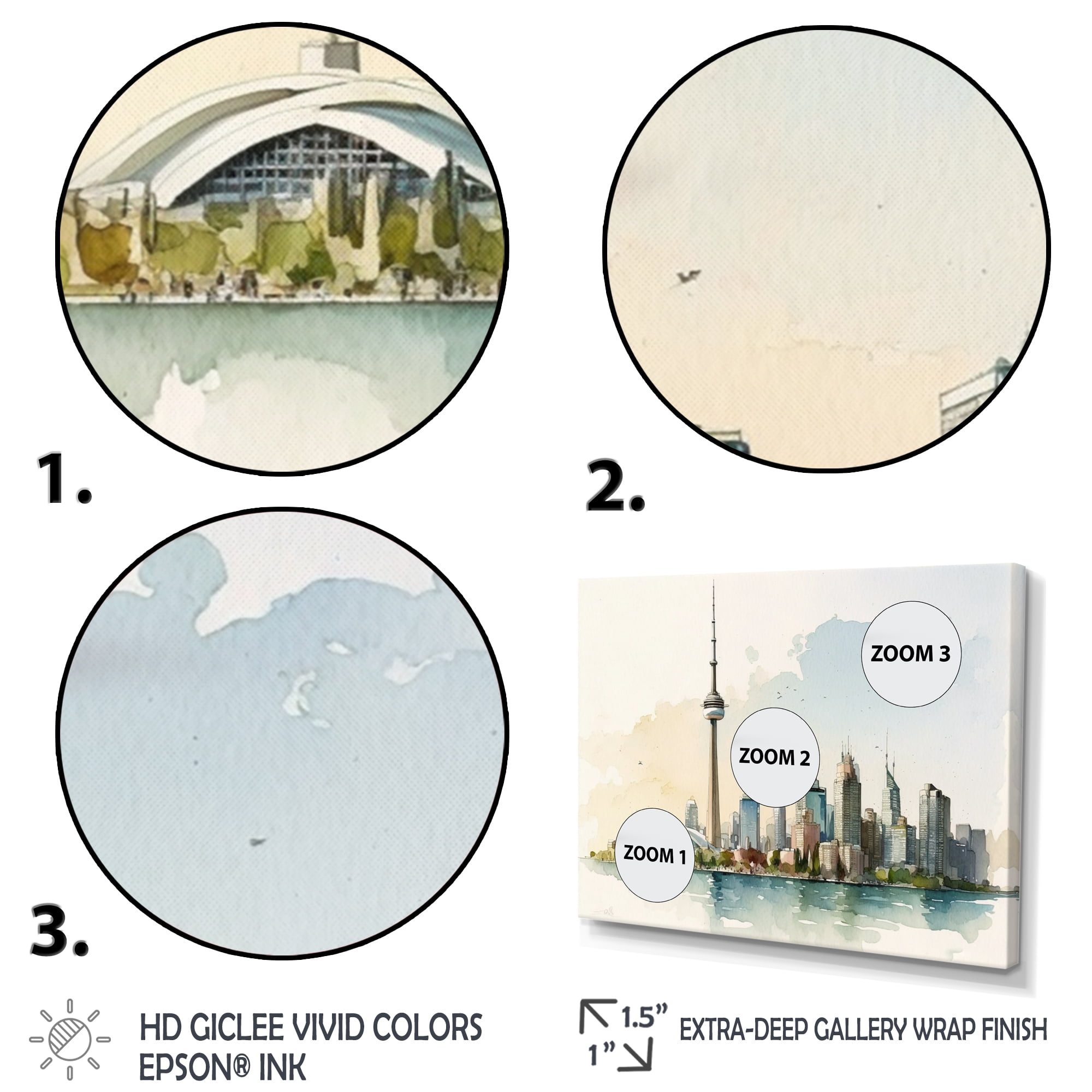 Designart Toronto Skyline II Canvas Wall Art
