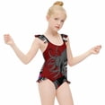 thumbnail image 6 of Himiko Toga Girls Swimsuit Ruffle One-piece Beachwear Kids Cute Swimwear Summer Bathing Suit 8-10Y（130cm）, 6 of 8
