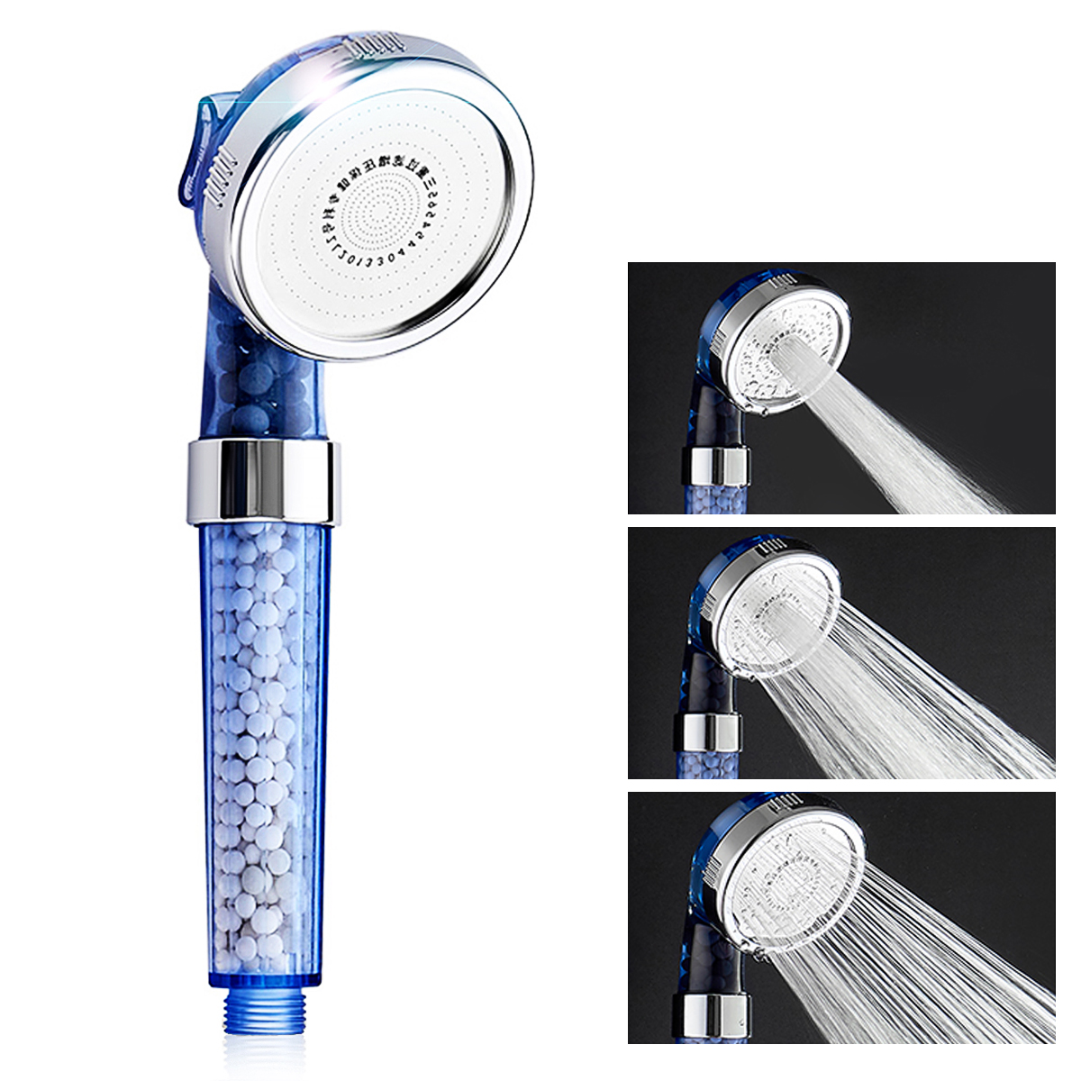 Shower Head Filter 3 Mode hand held Water Saving Bathroom Rainfall