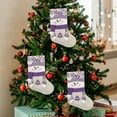 thumbnail image 5 of Christmas Decorations Christmas Stockings Purple Velvet with Super Soft Plush Cuff Christmas Socks Santa Claus Doll Gift Bag for Family Fireplace Holiday Christmas Party Decorations, 5 of 6