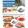 thumbnail image 3 of Double Ear Wok Pot, Stainless Steel Wok Cookware, Nonstick Skillet Pot, Round Bottom Wok Deep Frying Pan for Home Restaurant 8inch, 3 of 7