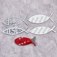 thumbnail image 5 of 3 Styels Jesus Fish Decal Sticker Alloy Self-adhesive Car Stickers for Car Decor Bumper Window Laptops Luggage Car Interior Exterior Window Motorcycle Helmet, 5 of 6