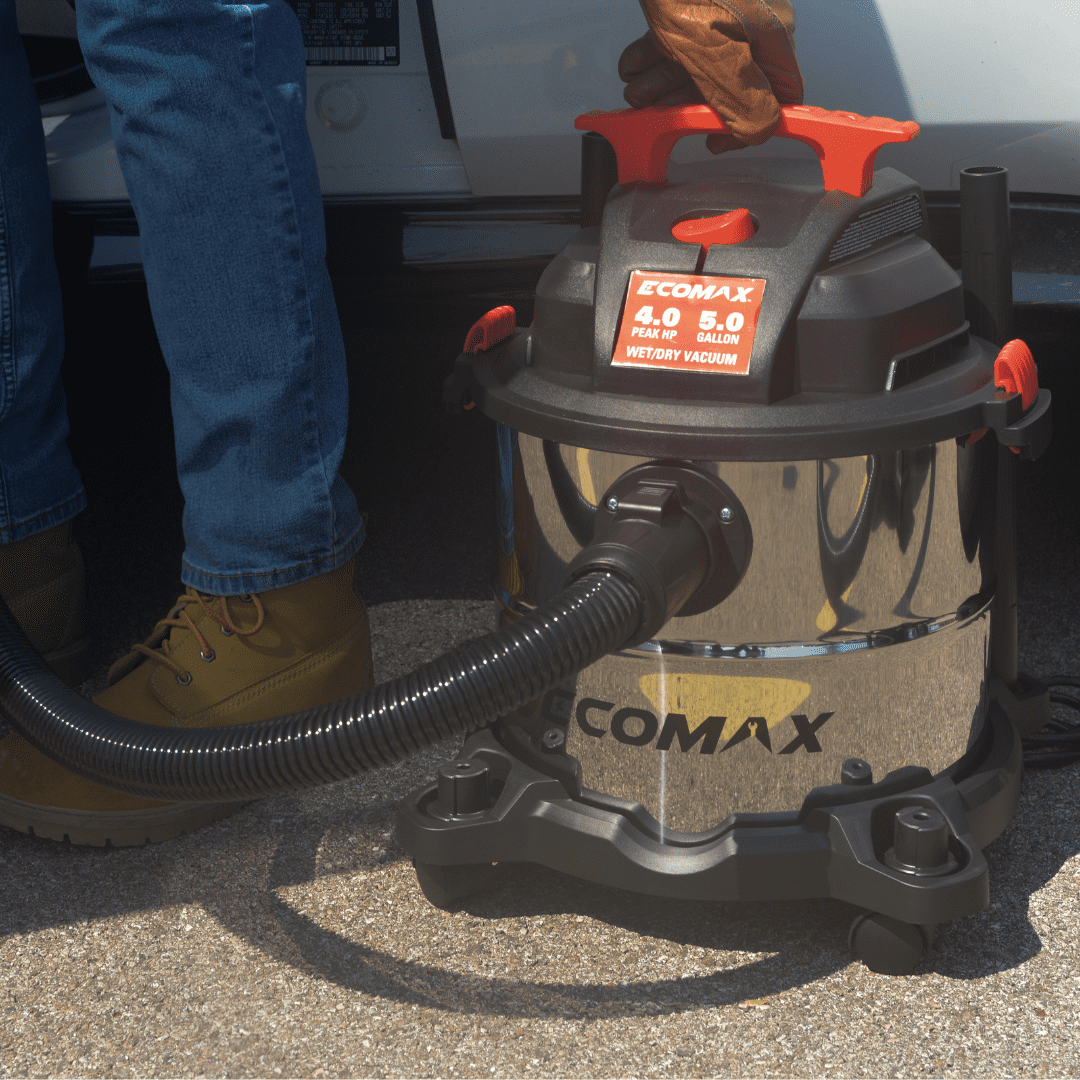Ecomax 5 Gallon 4 HP Stainless Steel Wet/Dry Vacuum