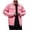 Pink, variant on Men's Denim Shirt Jacket Casual Long Sleeve Button down Jean Coat Loose Solid Color Ripped Streetwear with Pockets