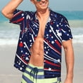 thumbnail image 5 of Lsque Red White Blue Fireworks 1 pattern Hawaiian Shirt for Men, Unisex Summer Beach Casual Short Sleeve Button Down Shirts-3X-Large, 5 of 9