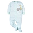 thumbnail image 2 of Pijama enterizo con pies Gerber Animals verde, 0 a 3 meses, paquete de 4, 2 of 5