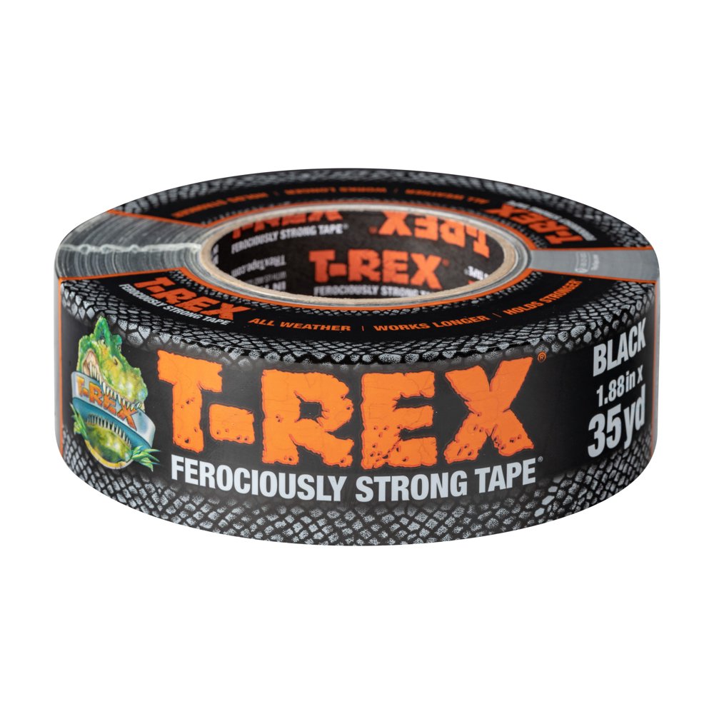 TRex 1.88 in. x 35 yd. Black Rubber Adhesive Duct Tape