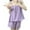 Purple, variant on Agkizg Womens Silk Satin Pajama Set Two-piece Pjs Sets Plus Size Cami and Shorts Pajama Set Soft Sleepwear Loungewear Nightwear Sets Blue 2XL