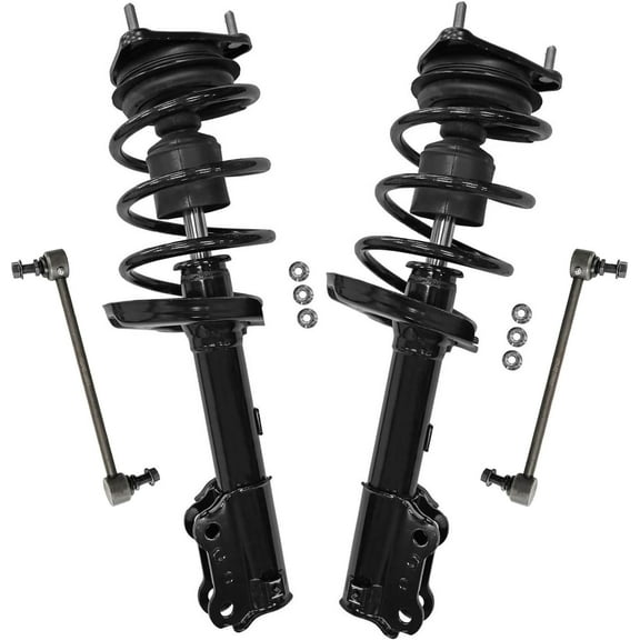 Detroit Axle - Front Struts Sway Bars for 2014-2019 Kia Soul, 2 Struts with Coil Springs 2 Sway Bar End Links 2015 2016 2017 2018 Suspension Replacement