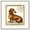 Silver Frame, variant on Postal Pup Canvas Print Cute Art Prints by Art Remedy, Black Frame, 12 x 12