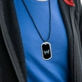 thumbnail image 3 of Westworld Logo Military Dog Tag Pendant Necklace with Cord, 3 of 5