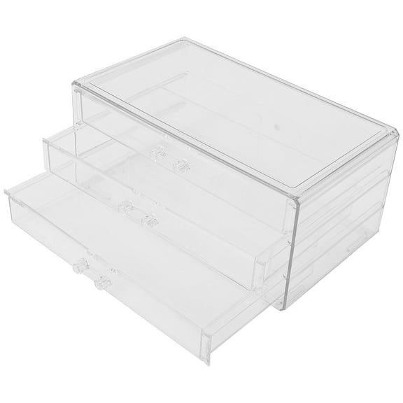Transparent Desk Organizer with Drawer Design for Storage Practical and 7.87"x3.94"x4.72"