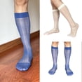 thumbnail image 2 of Aellinatey Ultrathin Transparent Men Dress Socks Breathable Nylon Design For Formal Event, 2 of 20