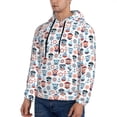 thumbnail image 3 of Haiem Nautical And Pirate Owls Patterned Men's Hoodie with Kangaroo Pocket - Ideal Pullover Sweatshirt for Daily Wear, Travel, and Home-Large, 3 of 7
