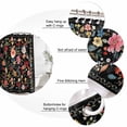 thumbnail image 6 of Watercolor Flowers Waterproof Fabric Shower Curtain,Farmhouse Floral Vintage Black Waterproof Fabric Shower Curtain for Bathroom Curtains Bathtubs Hotel Shower Curtains with 12 Hooks Stall 48x72in, 6 of 8