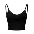 thumbnail image 5 of Ruyang 2 pcs Womens Tank Tops with Built in Bras Adjustable Spaghetti Strap Camisole Tops Workout Shelf Bra Tank Tops Basic Undershirts, 5 of 9