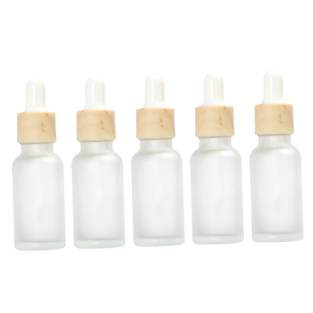 Worgeous 5 Pcs Dropper Bottle Empty Bottle Fluid Container Travel 2.9×9.7cm Transparent