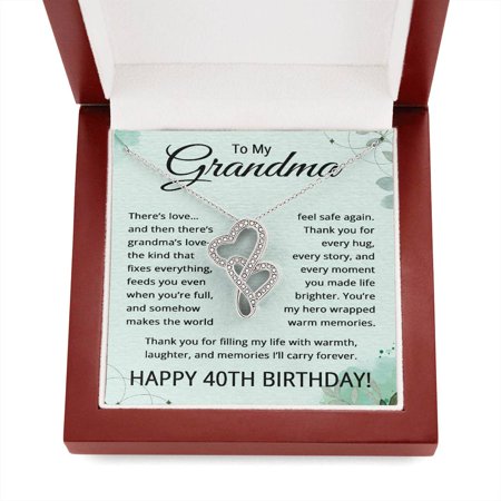 40th Birthday Gifts for Grandma - To My Grandmother Necklace - 40 Years Old Grandma Title: Luxury Box