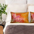 thumbnail image 4 of Easygdp Orange Flower Psychedelic Pillowcase 20×30 inches, Throw Pillowcase with Invisible Zipper for Bedroom, Sofa, Office, 4 of 8