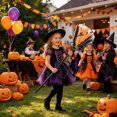thumbnail image 4 of Halloween Witch Broom Prop - Detachable Party Costume Decoration for Adults and Teens B, 4 of 4