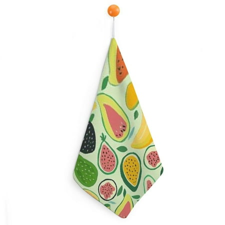 

Autua Fruit Vegetables Pattern Quick-Dry Hand Towels 11.8x11.8in - Ultra-Fine Fiber Kitchen and Home Decor Essentials 1pcs