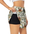 thumbnail image 2 of Haiem Hawaiian Style Women's 2 in 1 Running Shorts - Lightweight Athletic Workout Gym Yoga Breathable Sports Shorts Liner with Phone Pockets-X-Large, 2 of 9