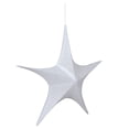 thumbnail image 3 of Northlight Tinsel Foldable Glitter Christmas Star Outdoor Decoration - 30" - White, 3 of 4