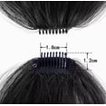 thumbnail image 3 of Flequillo Natural Copete Postizo Cabello Mate Negro 2 Genérica Flequillo Negro, 3 of 3