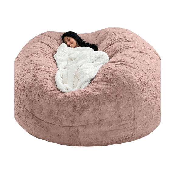 XIBUFE Bean Bag Sofa Cover 53 X 25.6 Inch, Soft Replacement Cover for Bean Bag Chair, Removable Furniture Cover for Living Room, Bedroom, Playroom and Home Decor