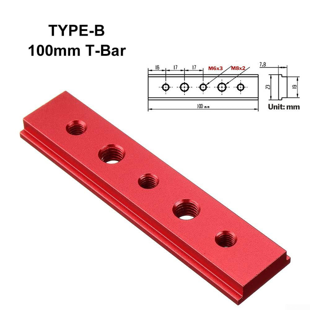100-450mm Aluminium Alloy T-Slot T-Bar Slider Miter Jig DIY Woodworking Tools 