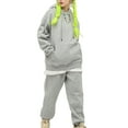 thumbnail image 2 of Inevnen Women Sweatsuits Sets 2 Piece Outfits Cropped Hoodie Sweatshirt and Sweatpants Long Joggers with Pockets, 2 of 9