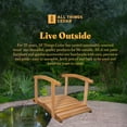 thumbnail image 6 of All Things Cedar FB48-R 4-ft Cedar Wooden Bridge with Side Rails - 46.5L x 36W x 33H, 6 of 6