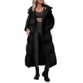 thumbnail image 1 of Abrigo PRETTYGARDEN Largo Acolchado con Capucha Negro M, 1 of 6