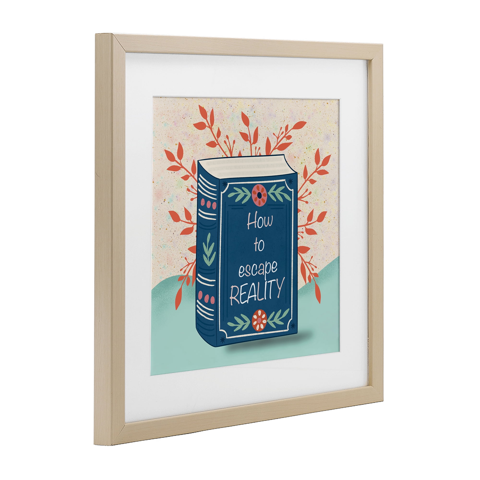 Stupell Industries How To Escape Reality Birch Framed Print Under Glass, design by Julia Frost