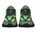 thumbnail image 5 of St Patrick's Day Claddagh Symbol and Shamrocks Shoes Sneakers for Women Men Black Size 7.5, 5 of 7