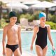thumbnail image 4 of Gorro De Natación Piscina-Mixto Adulto Hombre-Mujer- Tela Pu-Fácil De Poner-Azul, 4 of 5