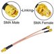 thumbnail image 2 of 4x Cable Coaxial de Antena WiFi SMA Hembra Una Tipo Y 2XSMA Macho Recto Divisor Combinador Extensión Cable RG316, 2 of 5