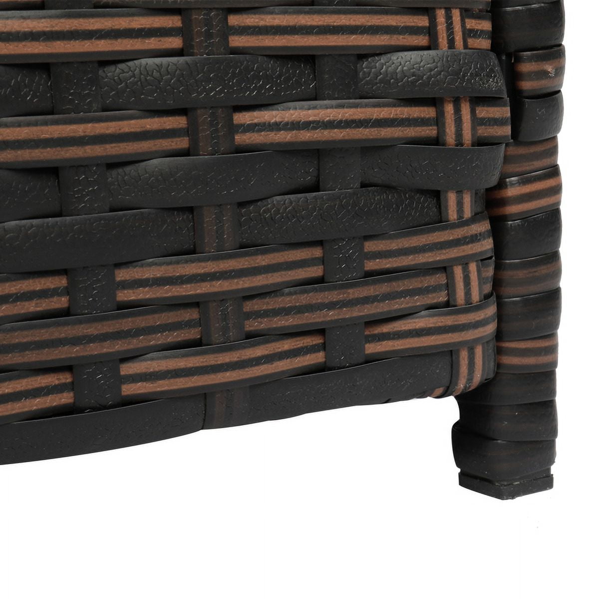 Iron Frame Can Accommodate Brown Gradient Footstool Locker Rattan Locker, 106*52*46cm